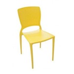 Cadeira de Polipropileno e Fibra de Vidro com Braço Amarela - SAFIRA - Tramontina