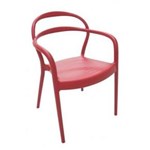 Ficha técnica e caractérísticas do produto Cadeira de Polipropileno e Fibra de Vidro com Braço Vermelha - Sissi - Tramontina