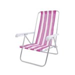 Ficha técnica e caractérísticas do produto Cadeira de Praia 4 Posicoes em Aluminio