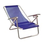 Ficha técnica e caractérísticas do produto Cadeira de Praia 5 Posições em Alumínio Sannet - Azul
