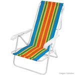 Ficha técnica e caractérísticas do produto Cadeira de Praia 8 Posições Cor Sortida Aço Mor