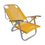 Ficha técnica e caractérísticas do produto Cadeira de Praia Alta Copacabana Amarela