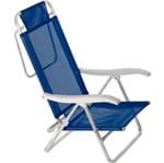 Ficha técnica e caractérísticas do produto Cadeira de Praia Alumínio Sol de Verão Azul 72,5x57cm