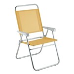 Cadeira de Praia Alumínio Sun Plus Amarelo - Amvc