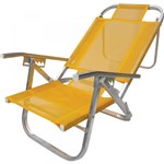 Ficha técnica e caractérísticas do produto Cadeira de Praia de Aluminio 5 Posições Copacabana Botafogo Lar Lazer Sortida