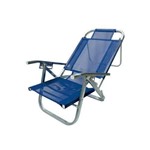 Cadeira de Praia Dobrável em 5 Posições Azul Royal - Copacabana - Botafogo