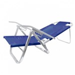 Ficha técnica e caractérísticas do produto Cadeira de Praia em Aluminio com 5 Posicoes Copacabana 120kg Azul Royal Botafogo