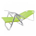 Ficha técnica e caractérísticas do produto Cadeira de Praia em Aluminio com 5 Posicoes Copacabana 120kg Verde Botafogo