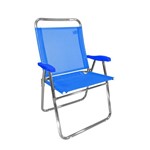 Ficha técnica e caractérísticas do produto Cadeira de Praia King Zaka em Alumínio Azul