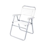 Ficha técnica e caractérísticas do produto Cadeira de Praia Master Alumínio 2109 Branca - Mor - Mor