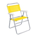 Ficha técnica e caractérísticas do produto Cadeira de Praia Master Alumínio Amarelo - Mor