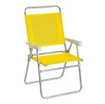 Ficha técnica e caractérísticas do produto Cadeira de Praia Master Plus Alumínio 2113 Amarela - Mor - Mor