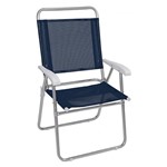 Ficha técnica e caractérísticas do produto Cadeira de Praia Master Plus Alumínio 2112 Azul - Mor - Mor