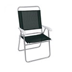 Ficha técnica e caractérísticas do produto Cadeira de Praia Master Plus Alumínio 2152 Preta - Mor - Mor