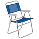 Ficha técnica e caractérísticas do produto Cadeira de Praia Mor Master em Alumínio Azul