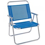 Ficha técnica e caractérísticas do produto Cadeira de Praia Oversize Alumínio Azul Mor - Suporta 140kg