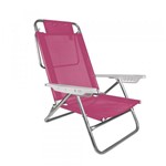 Ficha técnica e caractérísticas do produto Cadeira De Praia Reclinável 6 Posições Summer Rosa Mor