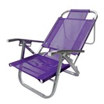 Ficha técnica e caractérísticas do produto Cadeira de Praia Reclinável - Copacabana - Roxa