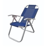 Ficha técnica e caractérísticas do produto Cadeira de Praia Reclinavel Ipanema Extra Alta 5 Posições
