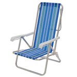 Ficha técnica e caractérísticas do produto Cadeira de Praia Reclinável Mor 8 Posições em Alumínio