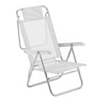 Ficha técnica e caractérísticas do produto Cadeira de Praia Reclinável Summer Alumínio Branco