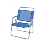 Cadeira de Praia Reforçada Oversize Azul Mor