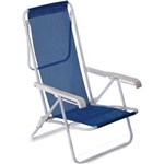 Ficha técnica e caractérísticas do produto Cadeira de Praia Sannet Alta 8 Posições - Azul