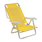 Ficha técnica e caractérísticas do produto Cadeira de Praia Sol de Verão Amarelo