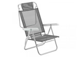 Cadeira de Praia Summer Alumínio Cinza - Amvc