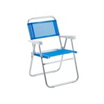 Ficha técnica e caractérísticas do produto Cadeira de Praia Sun Alumínio Azul AMVC 100KG