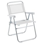 Ficha técnica e caractérísticas do produto Cadeira de Praia Sun Aluminio Branco - Amvc