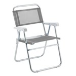 Ficha técnica e caractérísticas do produto Cadeira de Praia Sun Aluminio Cinza - Amvc