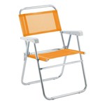 Ficha técnica e caractérísticas do produto Cadeira de Praia Sun Aluminio Laranja - Amvc