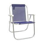 Ficha técnica e caractérísticas do produto Cadeira de Praia Varanda Alta Standart em Alumínio Roxo - Roxo