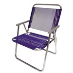 Ficha técnica e caractérísticas do produto Cadeira de Praia Varanda Xl 130 Kg. em Alumínio - Roxa - Botafogo