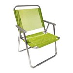 Ficha técnica e caractérísticas do produto Cadeira de Praia XL 130 Alumínio - Verde Limão