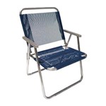 Ficha técnica e caractérísticas do produto Cadeira de Praia Xl Alumínio Azul Royal