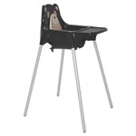 Ficha técnica e caractérísticas do produto Cadeira de Refeicao Plasticateddy Preta Alta com Pernas de Aluminio Anodizado