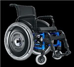 Ficha técnica e caractérísticas do produto Cadeira de Rodas AVD Alumínio Pés Fixos 48cm Azul Glacial Ortobras (Cód. 7453)