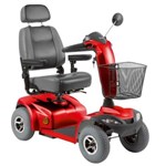 Cadeira de Rodas Motorizada Scooter Elétrica Ottobock Scott X Até 136kg Vermelha