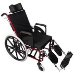 Ficha técnica e caractérísticas do produto Cadeira de Rodas Reclinável Confort Tetra 44cm Vinho - Prolife