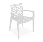 Ficha técnica e caractérísticas do produto Cadeira Decorativa com Braços, Branco, Gruvyer