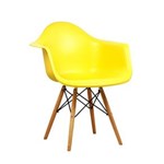 Ficha técnica e caractérísticas do produto Cadeira Design Charles Eames Wood Tl Cdd-05-1 Trevalla - Amarelo