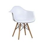 Ficha técnica e caractérísticas do produto Cadeira Design Charles Eames Wood Tl Cdd-05-2 Trevalla - Branco