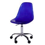 Ficha técnica e caractérísticas do produto Cadeira Design Dkr Policarbonato com Rodizio - Azul