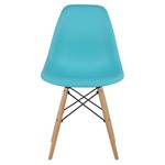 Ficha técnica e caractérísticas do produto Cadeira Design Dsw Charles Eames Base Madeira Azul Tiffany