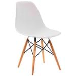 Ficha técnica e caractérísticas do produto Cadeira Design Eiffel Eames Pw-071 Base Madeira/ABS Branco - Pelegrin