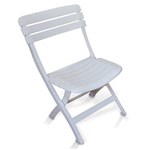 Ficha técnica e caractérísticas do produto Cadeira Diamantina Plastica Dobravel Ripada Branco