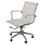 Ficha técnica e caractérísticas do produto Cadeira Diretor Baixa em Aço Cromado e Mesh OR3303 - Branca