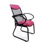 Ficha técnica e caractérísticas do produto Cadeira Diretor Soft Fixa Rosa